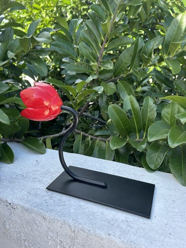 Beautiful red flower bookend - beautiful,