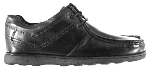 Kangol black leather lace - black,