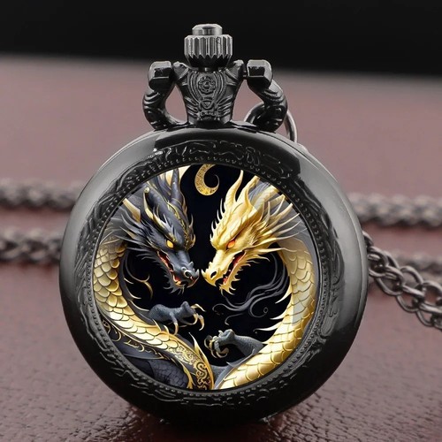 Yin yang dragon glass dome - dragon,