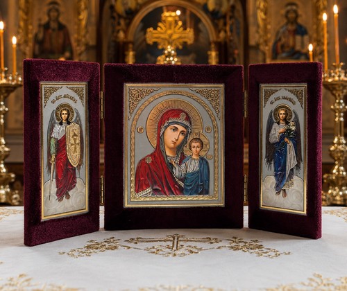 Orthodox triptych icon the - icon,