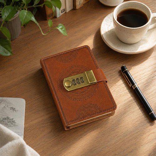 Retro passcode notebook - retro, a5