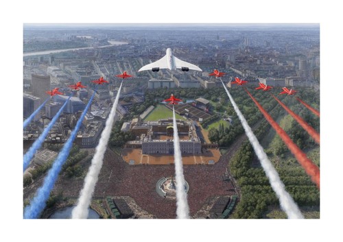 Concorde and red arrows - red, 3