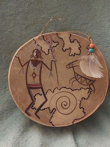 Native american drum hand - native,