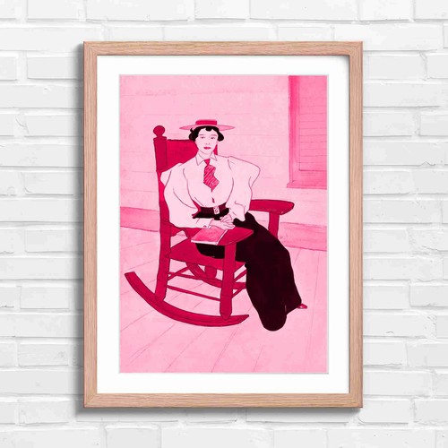 Women vintage rocking chair - vintage,