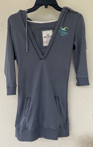 Vtg hollister gray mid - mid, sleeve