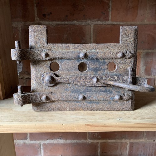 Antique cast iron stove hatch - antique,