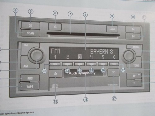 Audi symphony radio - cd, /