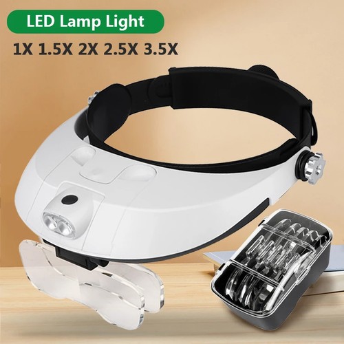 Led headband magnifier lens - headband,