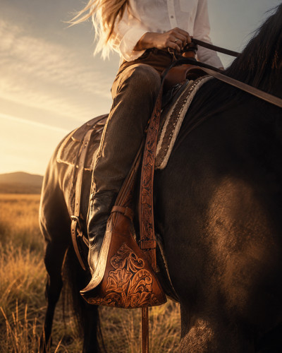 Vintage tooled leather - vintage,