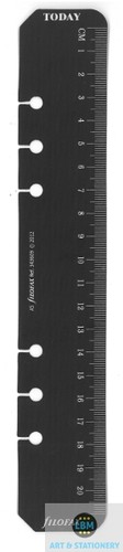 Filofax size black ruler - a5,