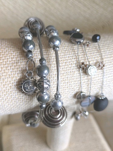 Silvertone bracelets memory - silvertone,