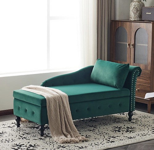 Rosa range velvet chaise - range,
