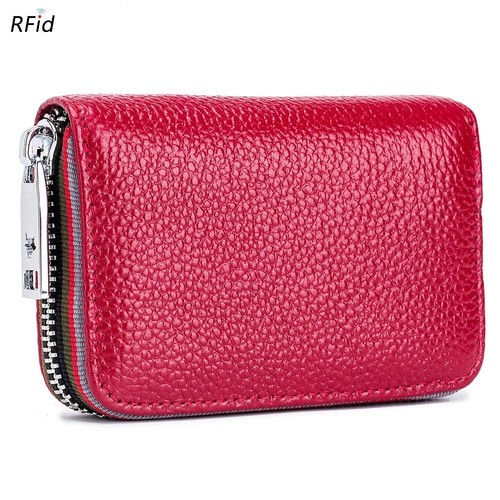Rfid blocking genuine - genuine, leather