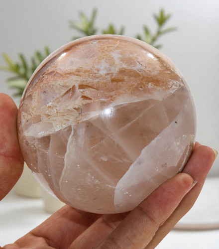Red azeztulite crystal - red,