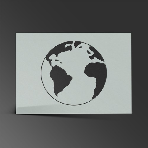 Earth stencil planet - earth,