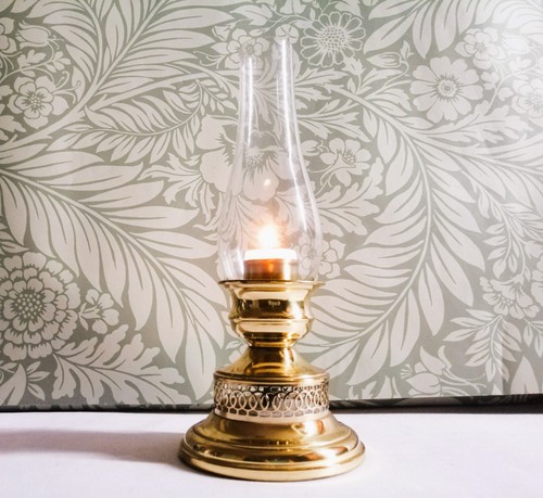 Vintage lacquered brass candle - vintage,