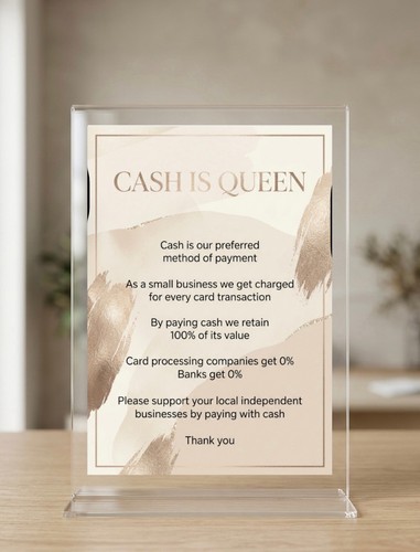 Bar cash only sign - only, pub