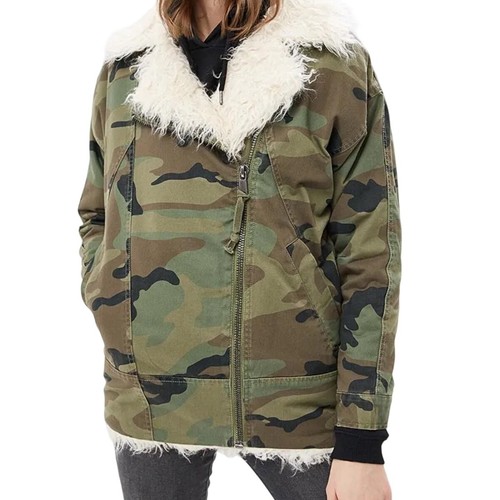 Topshop camo faux - topshop, fur