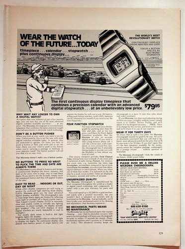 Microma digital watch magazine - microma,