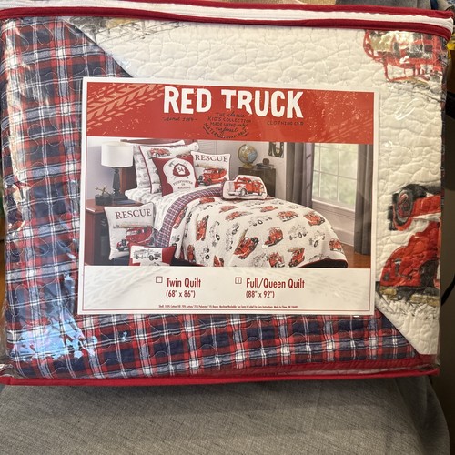 Red truck kids reversible - red,