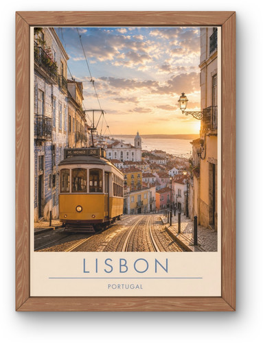 Lisbon portugal travel poster - travel,