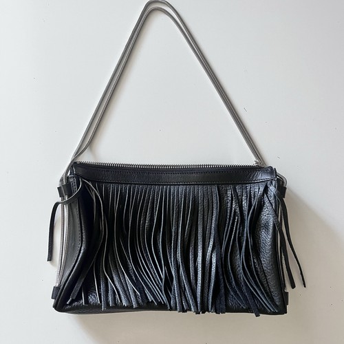 Whistles black leather - whistles, fringe