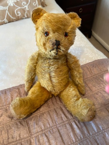Old vintage antique teddy - old,