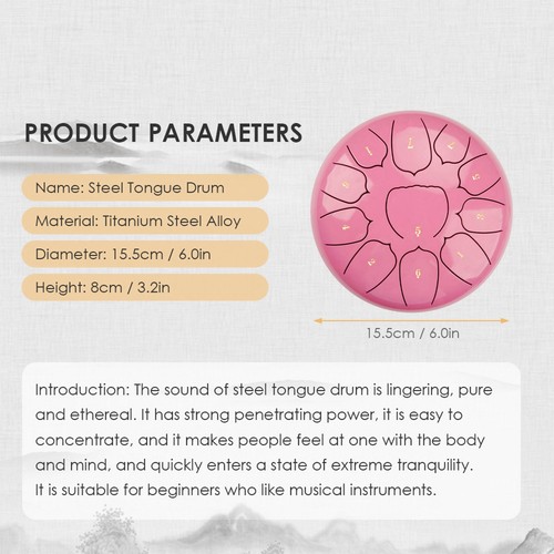 Steel tongue drum notes - 6,