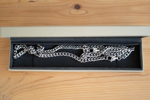 Inch long silver necklace - inch,