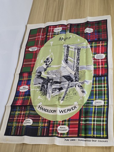 Vintage linen tea towel