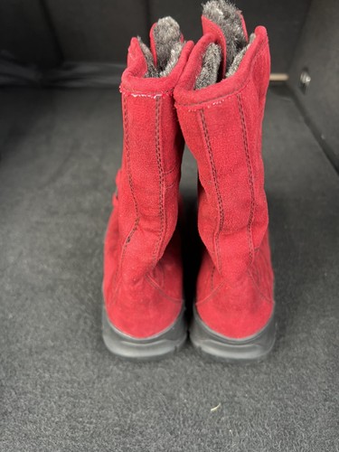 Women burgundy suede boots - burgundy,