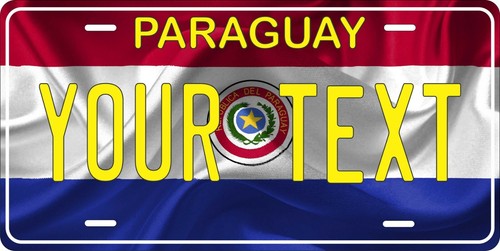 Paraguay flag license plate - paraguay,