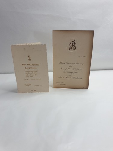 Antique 1914 christmas cards - antique,