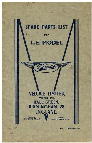 Velocette mk1 - velocette, le