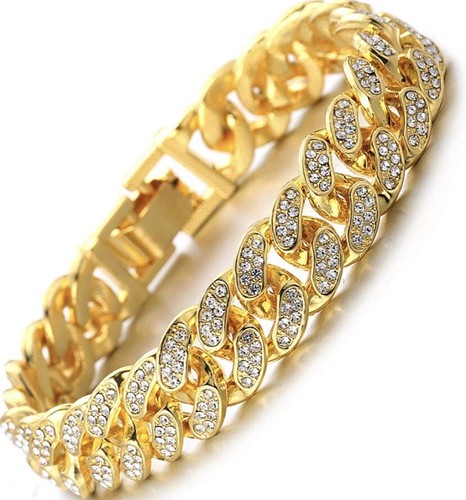 Gold bracelet cuban chain - cuban,