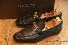Gucci black leather brass - gucci,