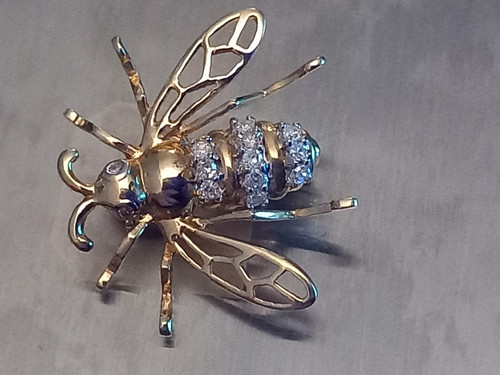 14ct gold diamonds bee - &,