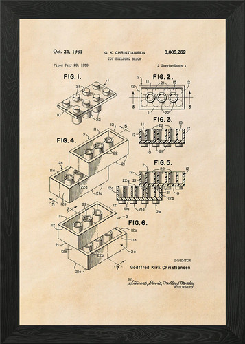 Lego blueprint framed - framed, art