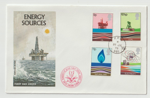 1978 fdc energy - 25/1/1978, gb