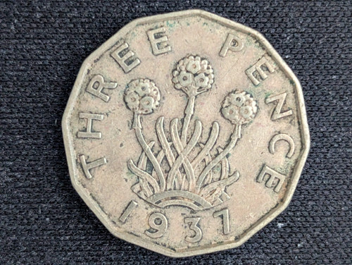 1937 three pence - 1937,
