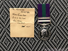 GSM GENERAL SERVICE MEDAL 2 clasps Cyprus & Near East Pte P. Kavanagh RPC