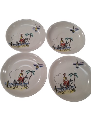 Crown devon rivera plates set - plates,