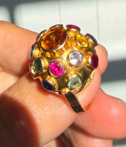 18k gold sputnik - ring, multi