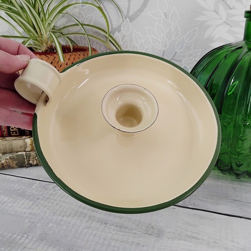 Vtg enamel candle holder - vtg,
