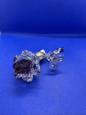 Plum Crystal And Metal Rose