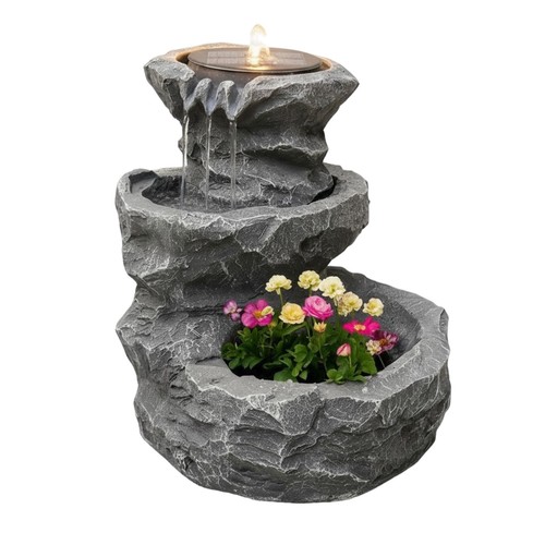Gardenwize solar rock planter - gardenwize,