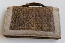 Art Deco brown  leather bag purse evening clutch flapper 1920s-30s 