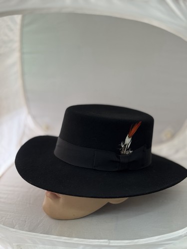 Major wear black wool - black, felt
