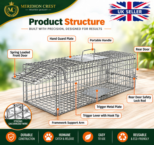 Humane live animal trap cage - live,
