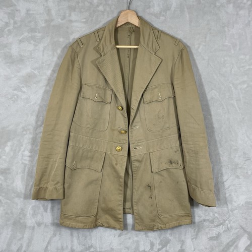 Vintage ww2 navy tan canvas - navy,